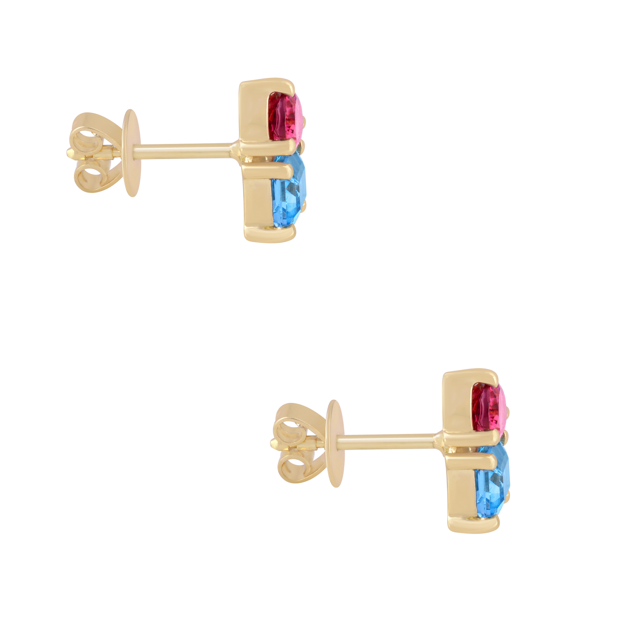 Topaz & Pink Tourmaline Stud Earrings | Maison Birks